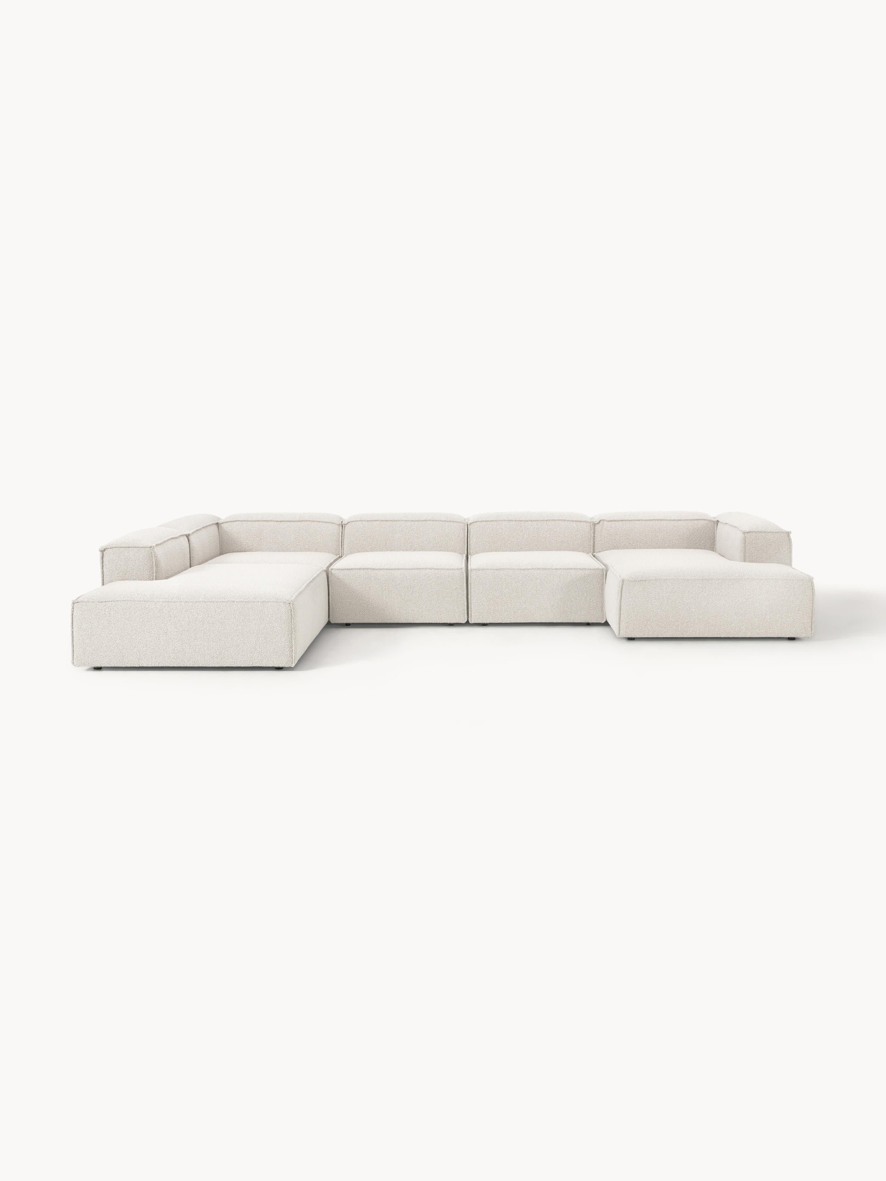 Modulaire U-bank Lennon uit bouclé
