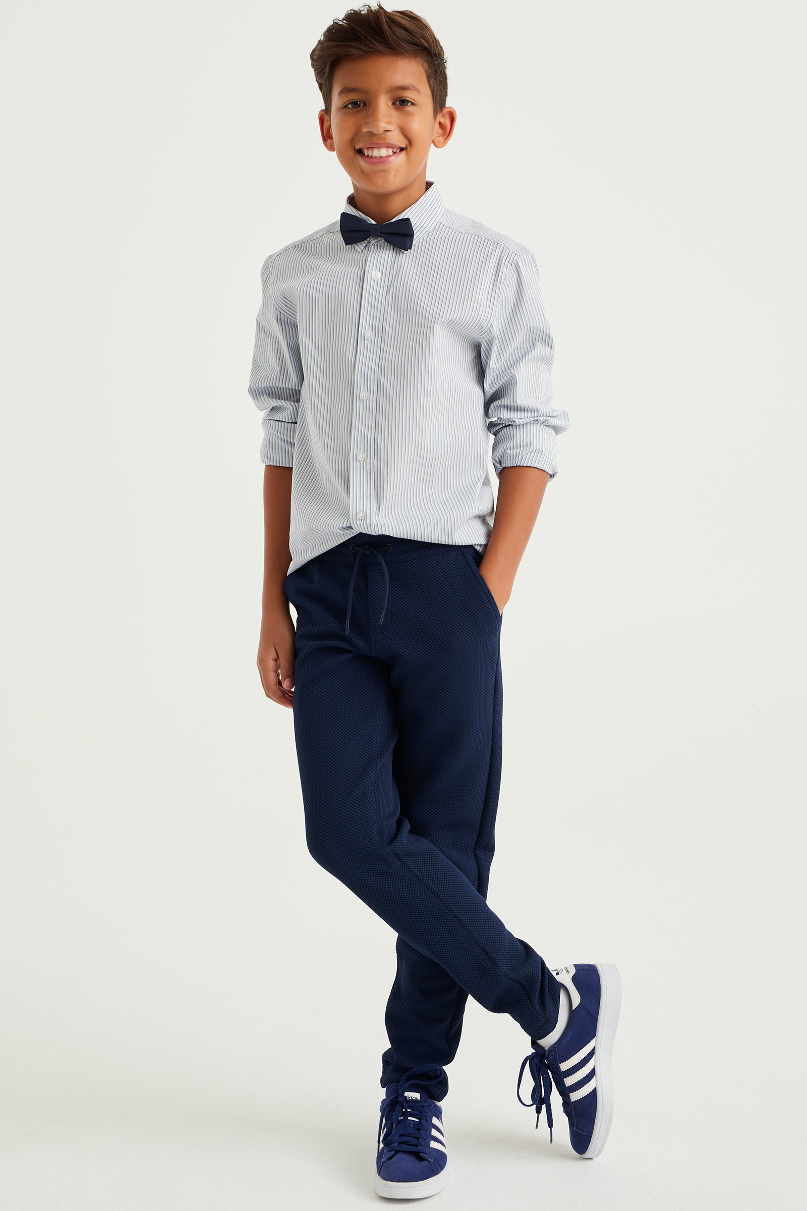 Jongens overhemd met afneembare vlinderdas WE Fashion Wit