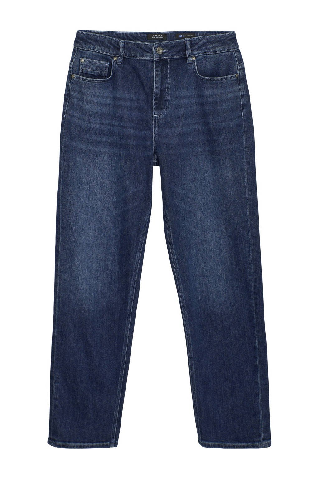 Rellix mom straight leg jeans dark blue denim