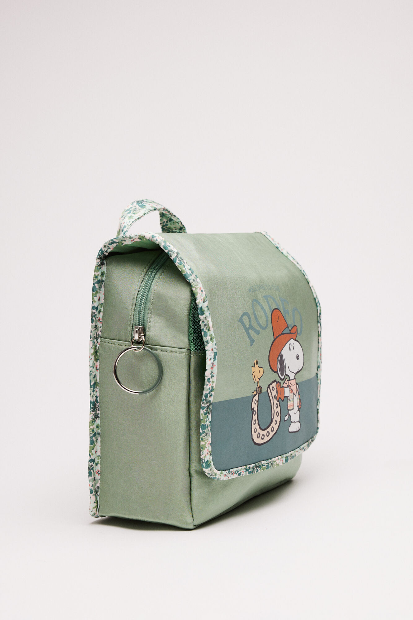 Nécessaire de viagem Snoopy estilo cowboy com cabide