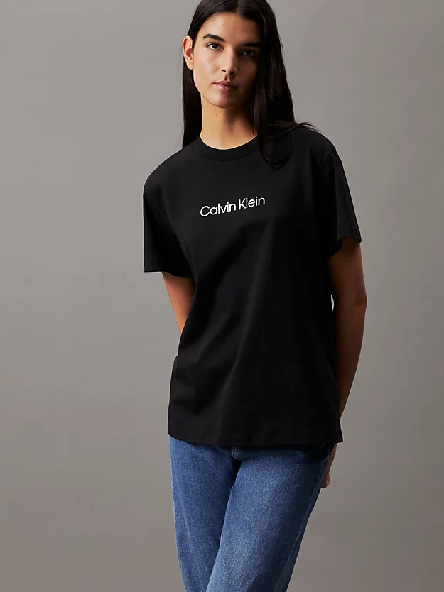 Camiseta de algodão com logotipo