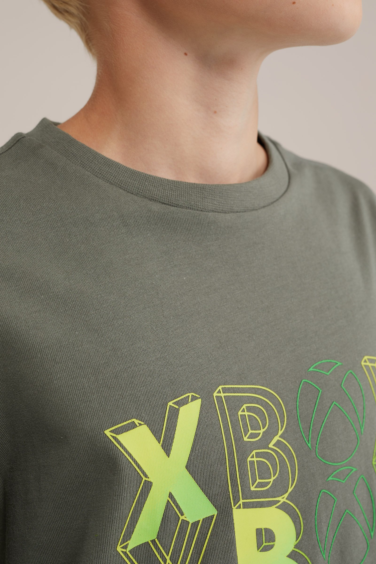 Jongens T-shirt met opdruk Blue Ridge Legergroen