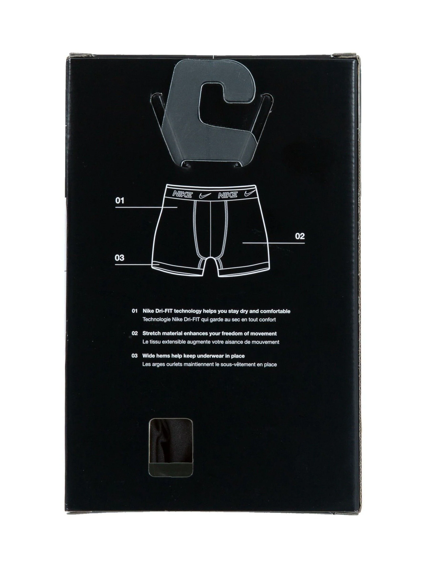Zwart/Blauw - Nike - 3 Boxershorts voor jongens