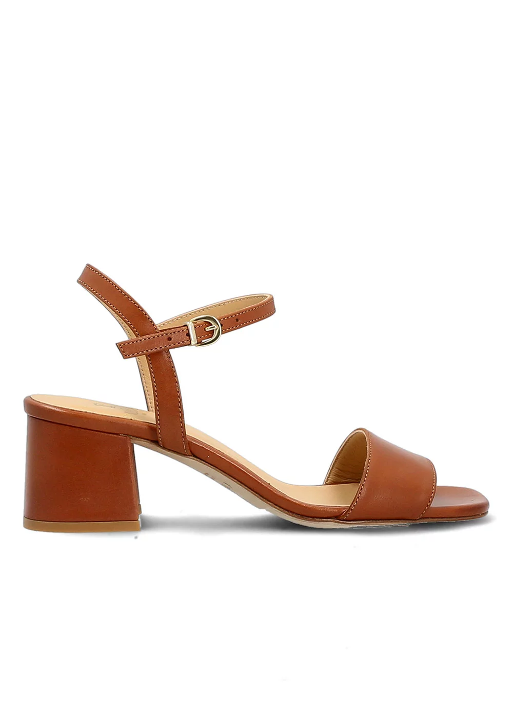 SANDALE JACYNTHE CUIR CAMEL