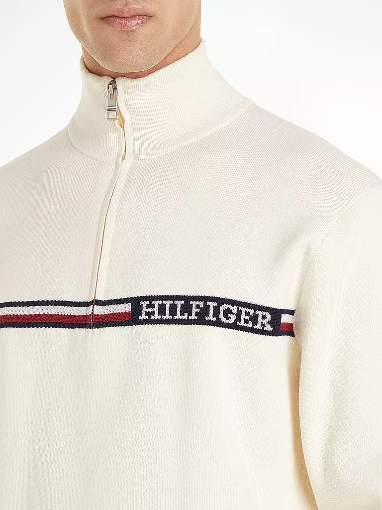 TOMMY HILFIGER Troyer Pullover creme