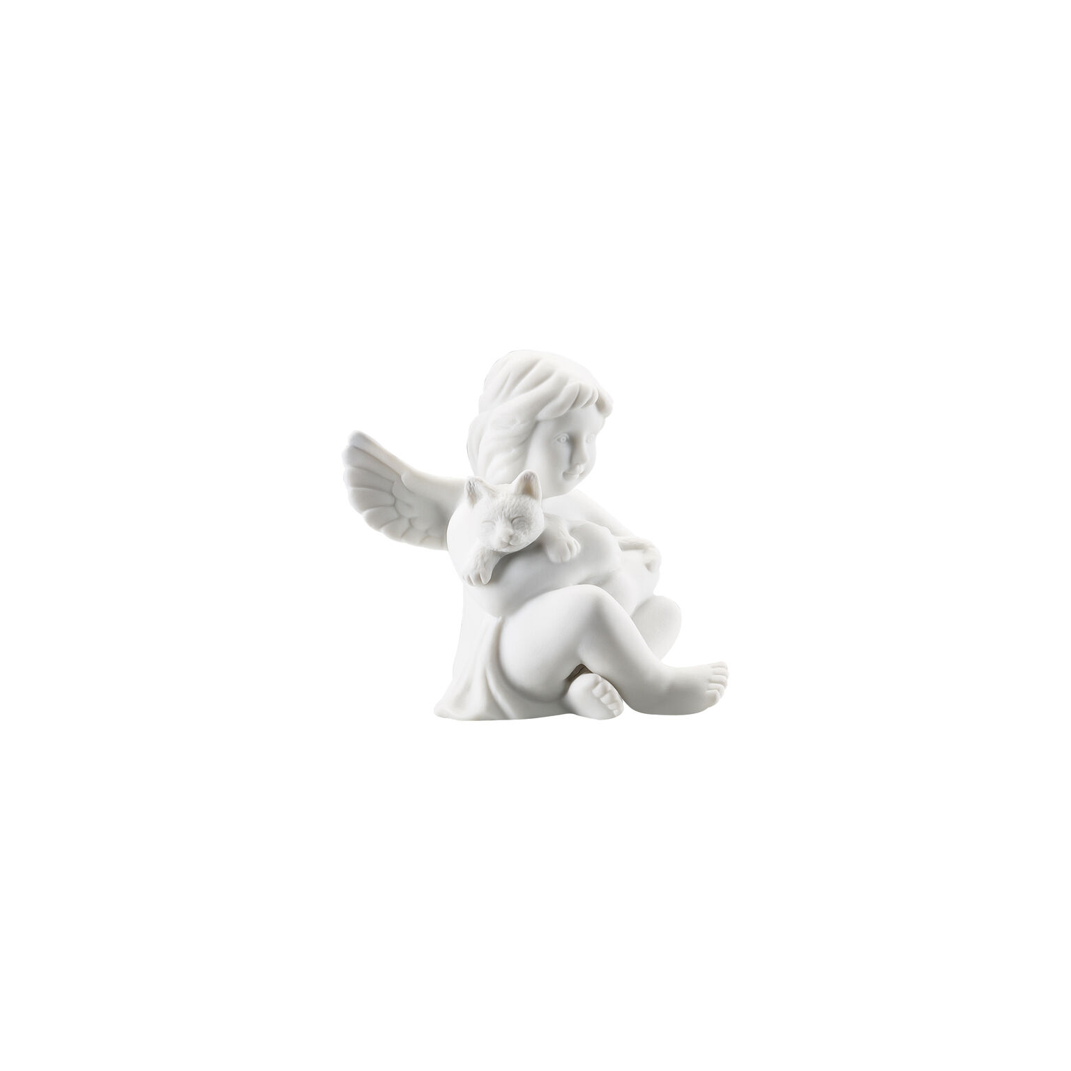 Angels Weiss matt Engel mit Katze