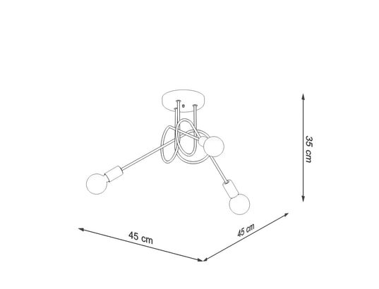 SOLLUX LIGHTING - Lustre loop 3 noir