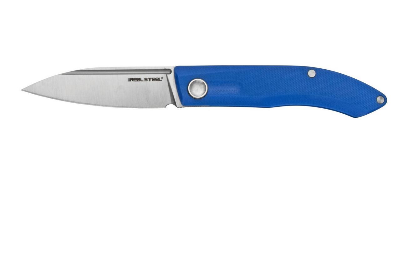 Real Steel Stella Blue G10 7059 slipjoint zakmes, Poltergeist design