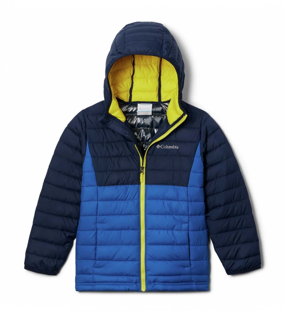 Jaqueta com capuz Columbia Powder Lite, azul marinho