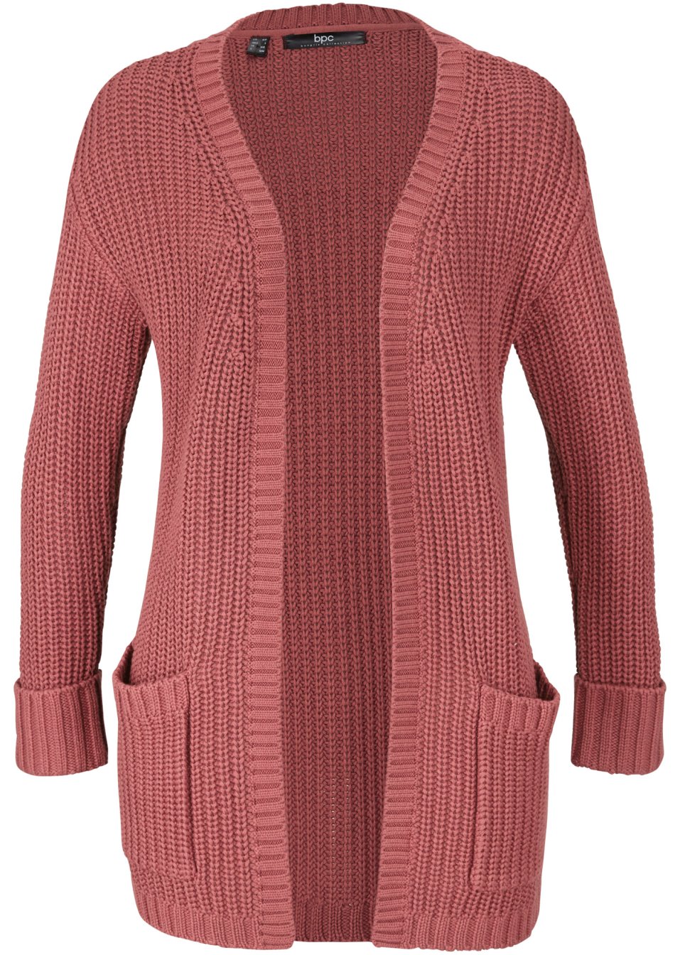 Gilet en grosse maille avec poches plaquées