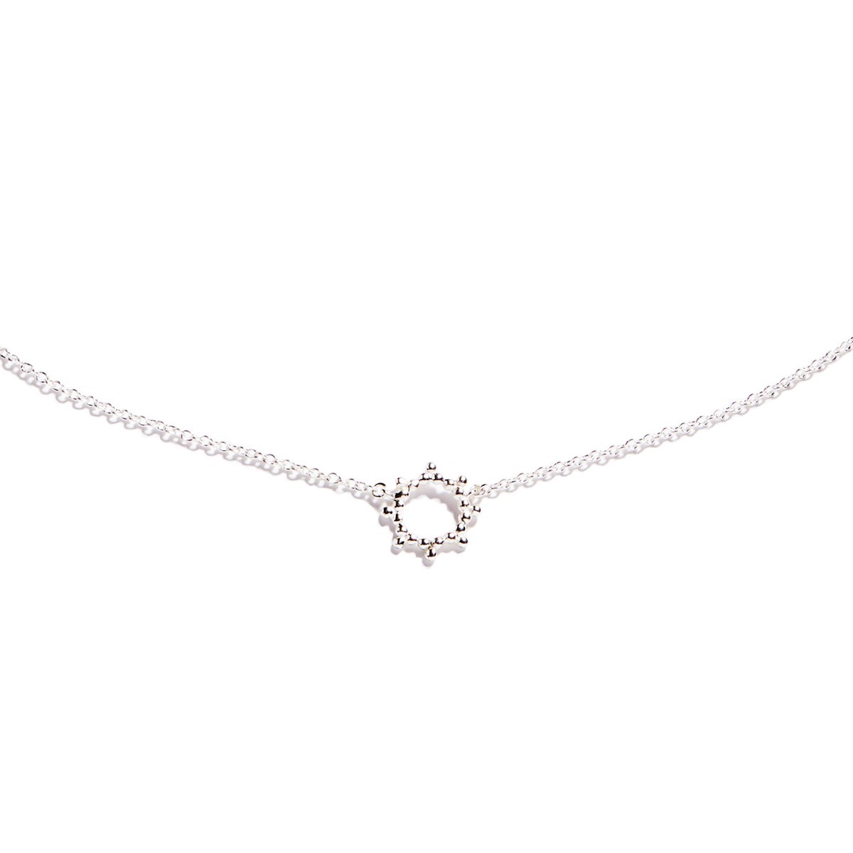 Collier en argent petit soleil