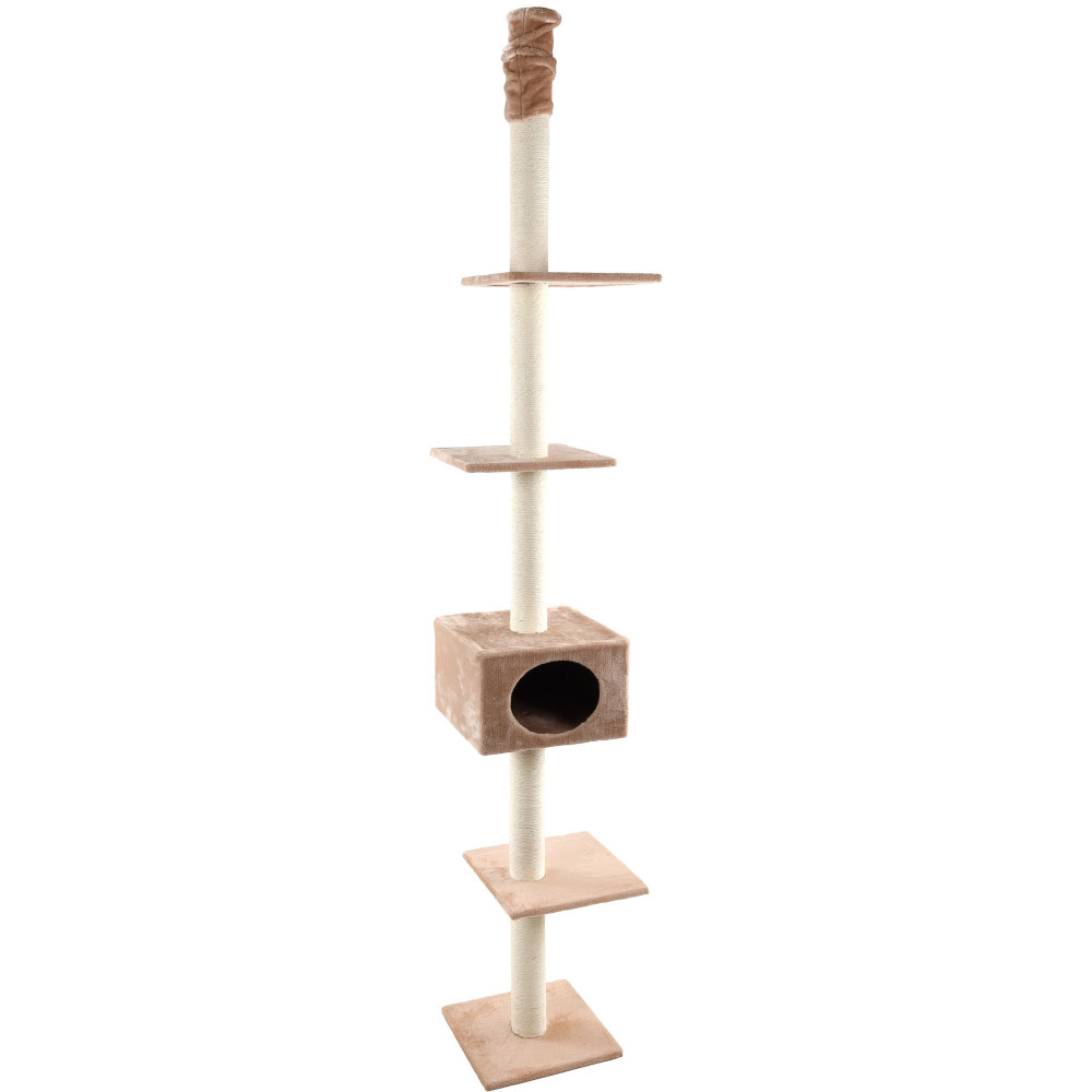 Arbre à chat beige du sol au plafond 2,48 à 2,63 mètre