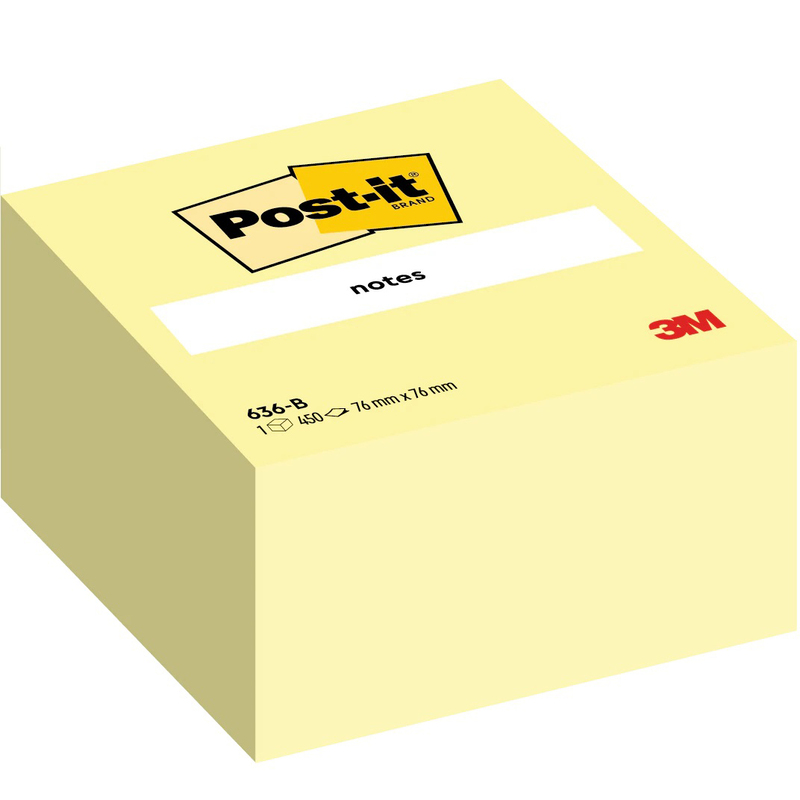 Post-it Haftnotizen Würfel, 76 x 76 mm, 450 Blatt