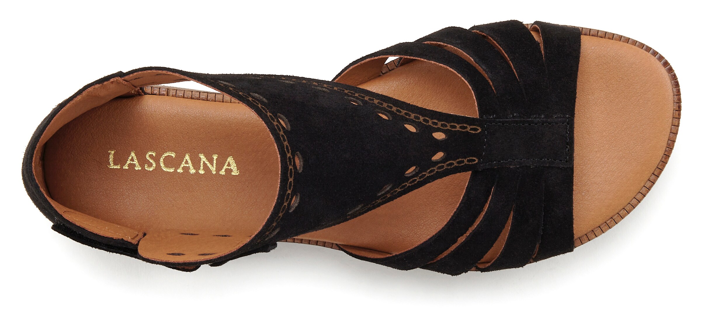 LASCANA Sandale in schwarz