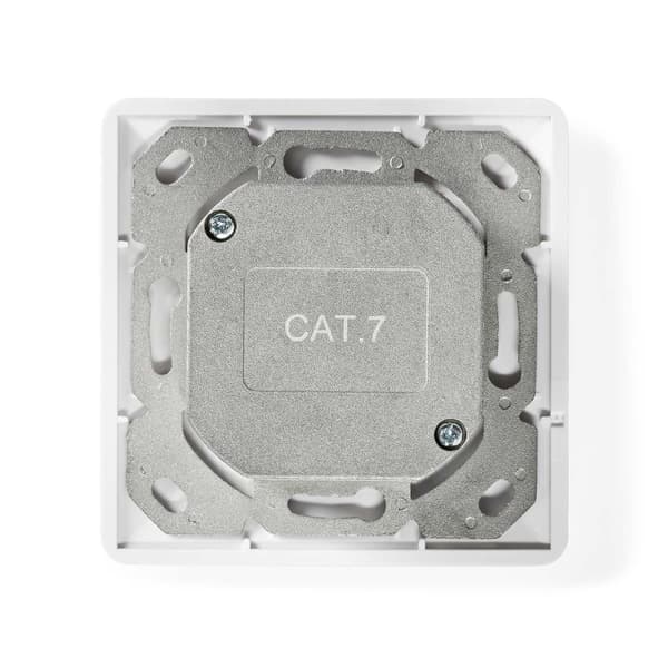Nedis Nettverksveggboks | I veggen | 2-Port port(s) | CAT7 | Rett | Hunn | Gull belagt | PVC | Elfenben | Boks