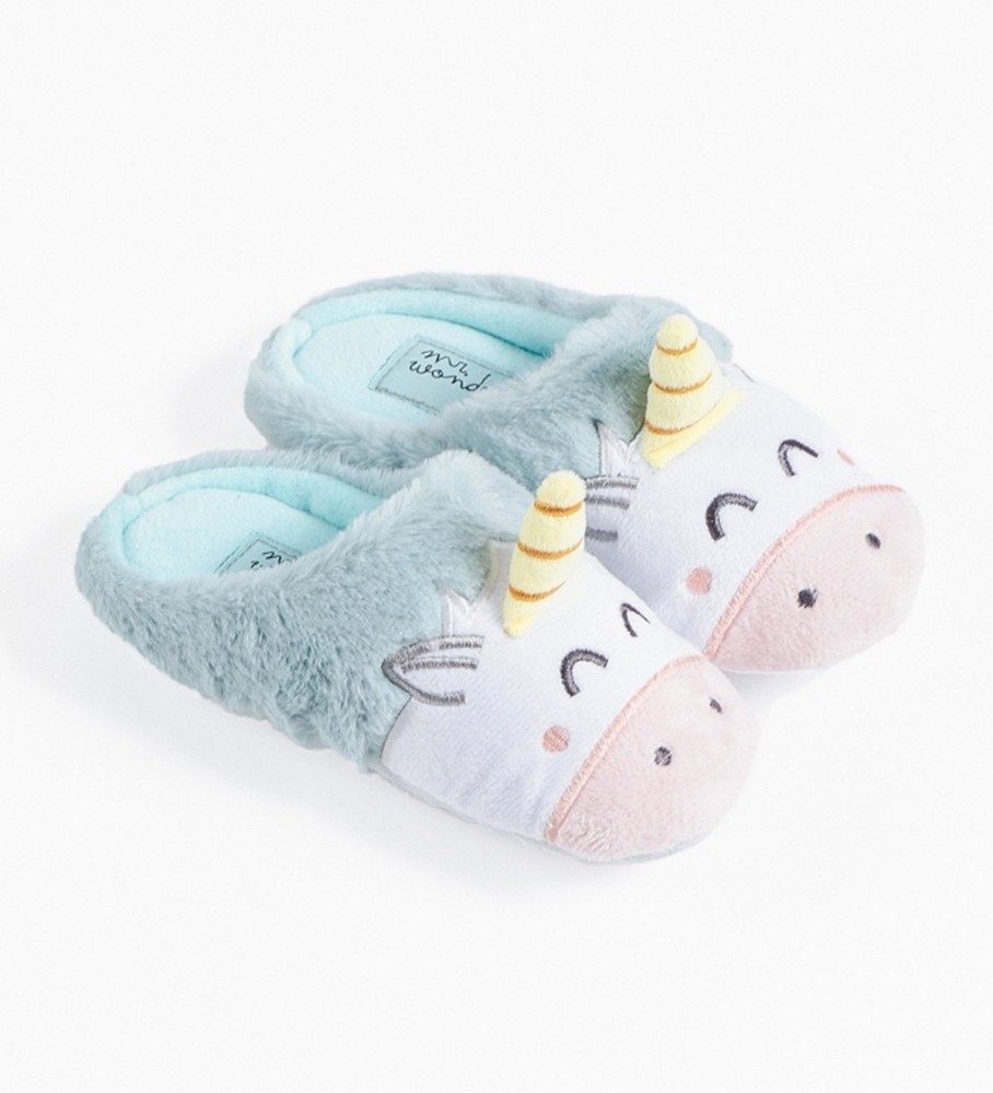 Pantufas Aznar Innova Unicórnio Branco