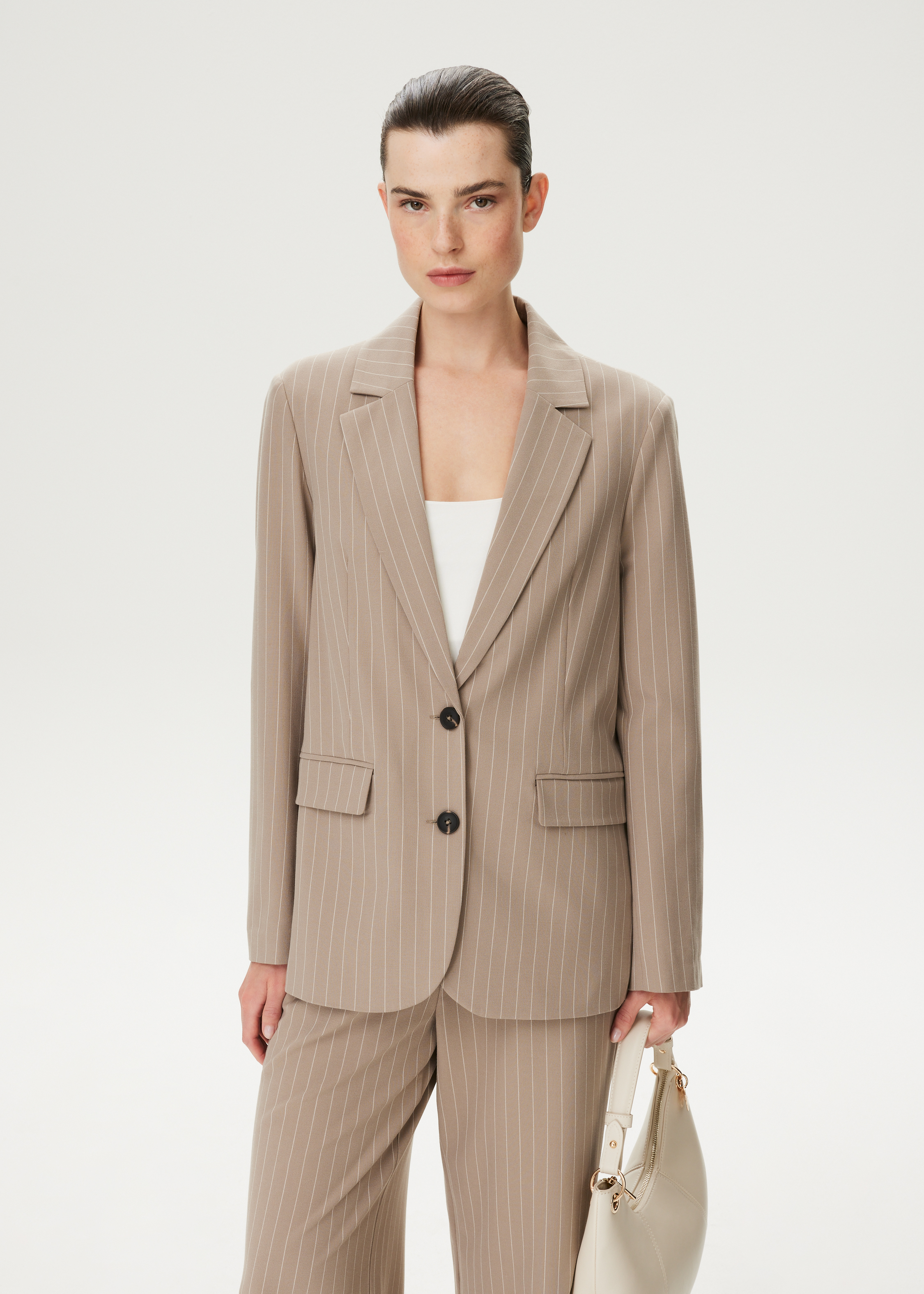 Blazer met krijtstreep motief