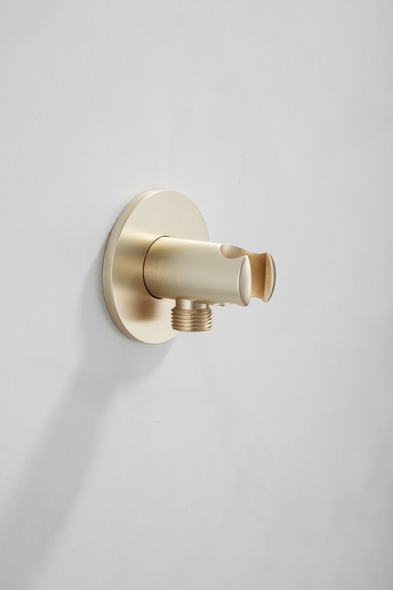 Saniclear Plus inbouw regendouche met inbouw douchekop 30x30cm geborsteld messing - mat goud
