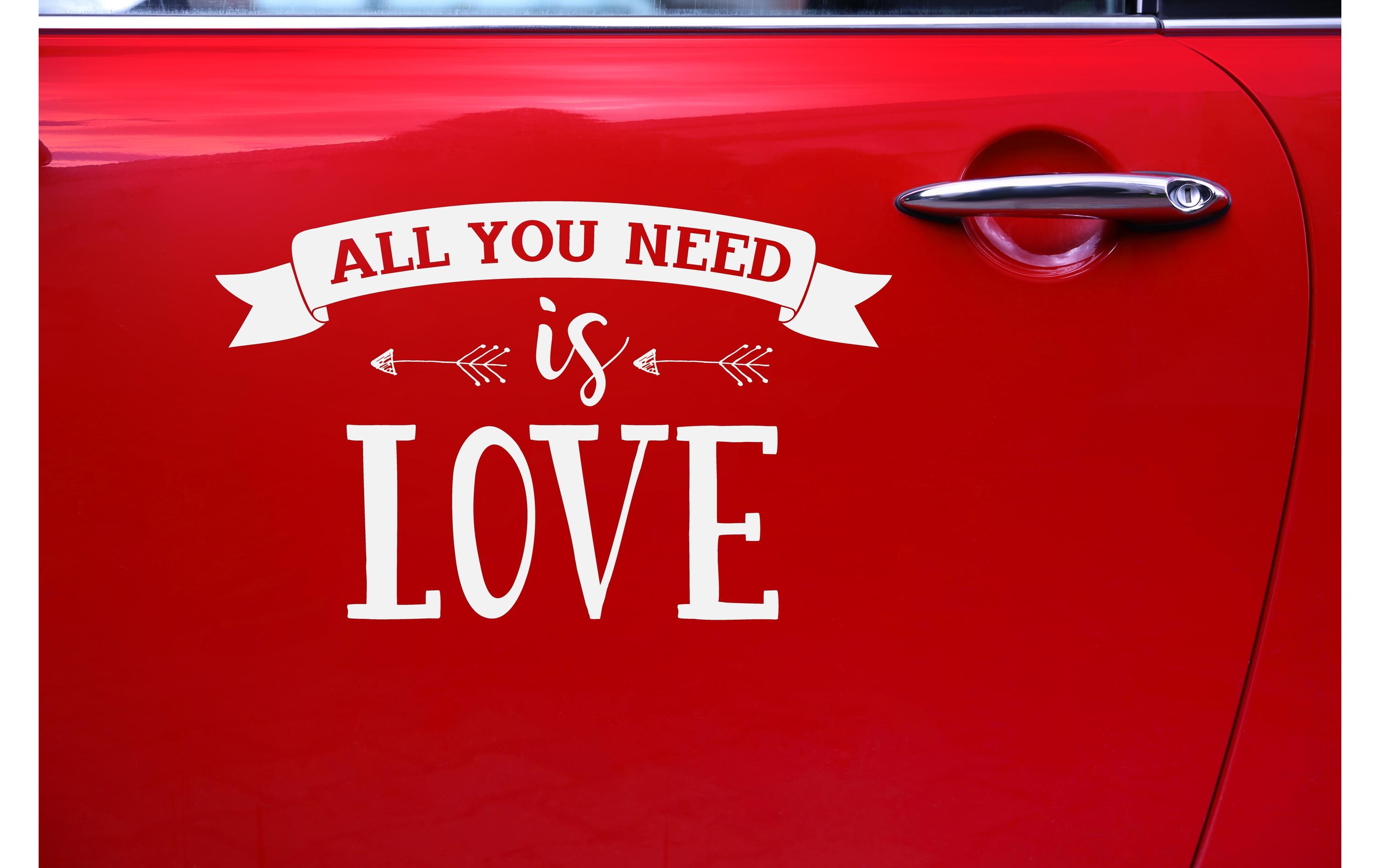 Hochzeitsaccessoire Auto Sticker 33 x 45 cm, WeissAutoaufkleber für die Hochzeit