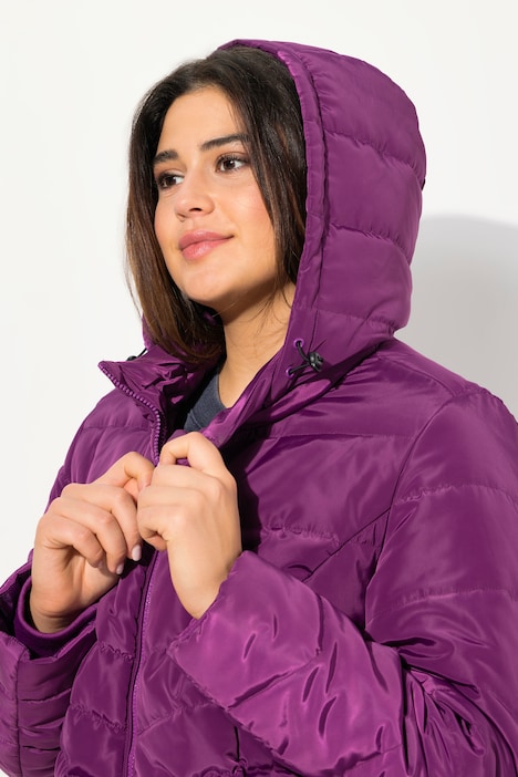 Steppjacke, mit abnehmbarer Kapuze, wasserabweisend