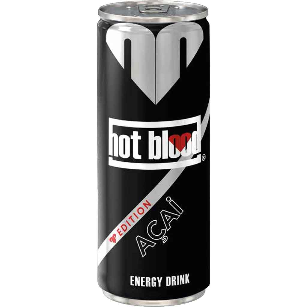 hot blood Energy Drink Acai Dosen 24 x 250ml MHD:25.9.25