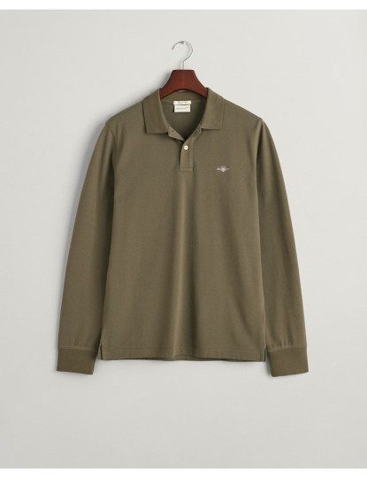 Long Sleeve Polo Green