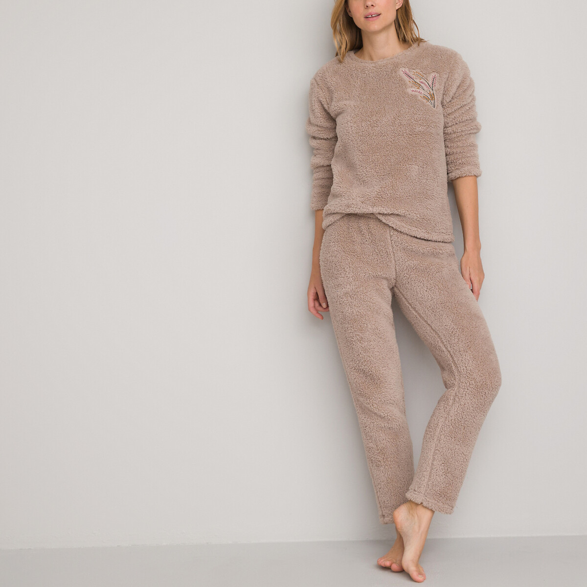 SO'HOME<br>Pijama em tricô de lã sherpa