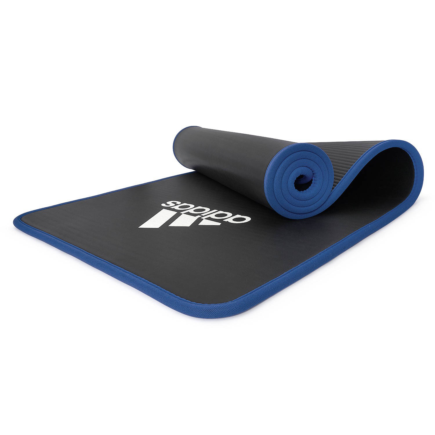 adidas core training mat blauw 10 mm fitnessmat met draagband 10 mm blauw