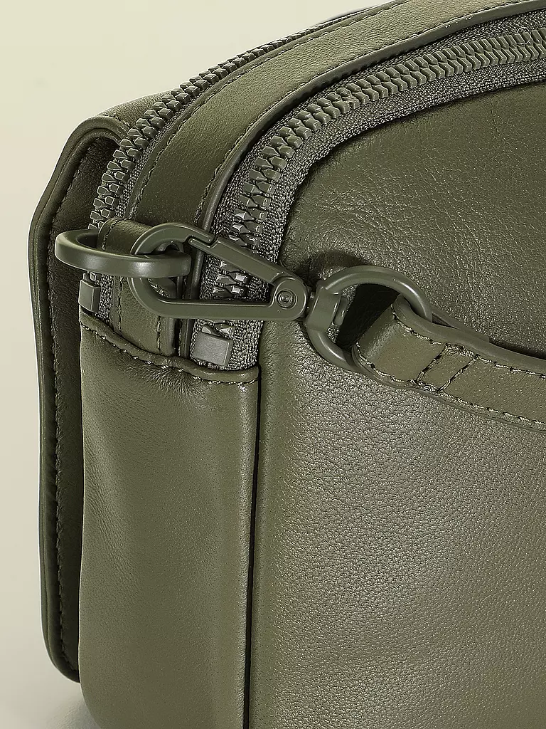 LES VISIONNAIRES Ledertasche - Umhängetasche EMILY SILKY  dunkelgrün