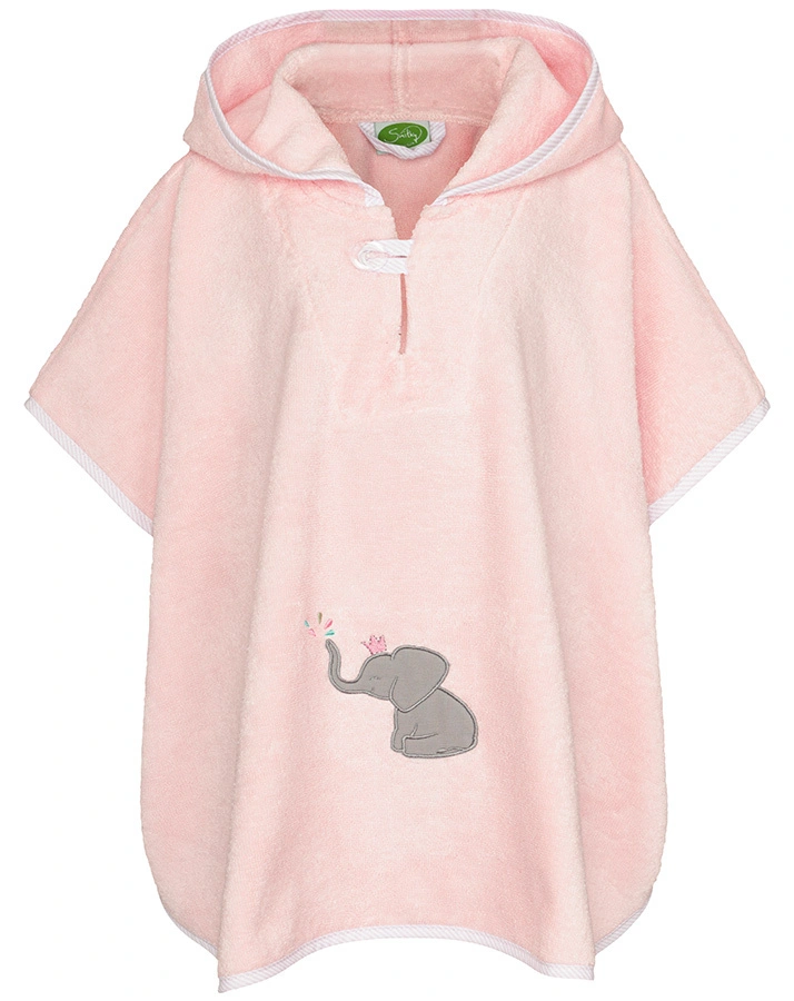 Badeponcho ELEFANT in rosa