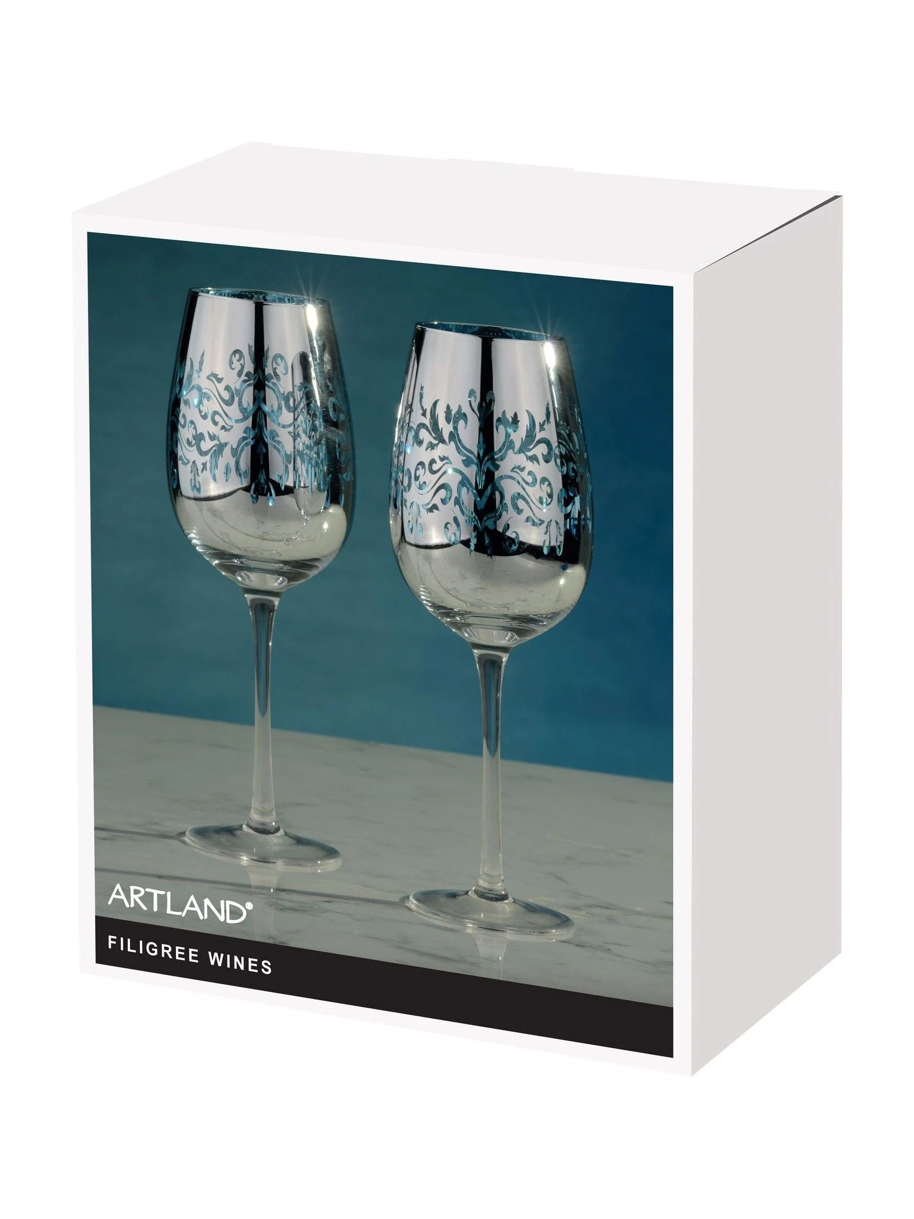 Artland Set of 2 Filigree Wine Glasses