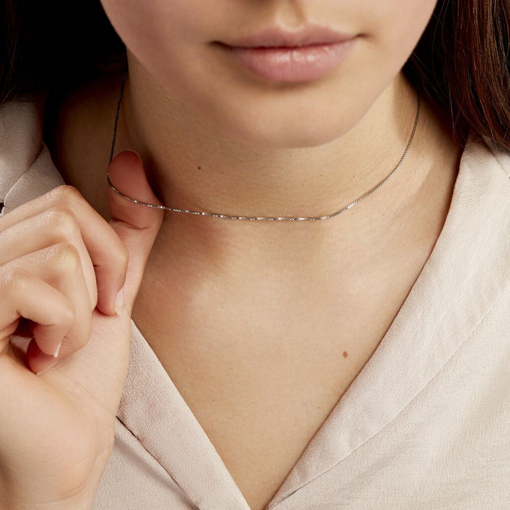 Chaîne Alyze Argent Blanc