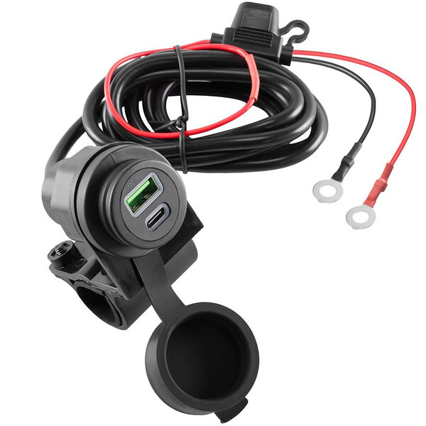 Dafy Moto - Chargeur QC3.0 USB + Type C