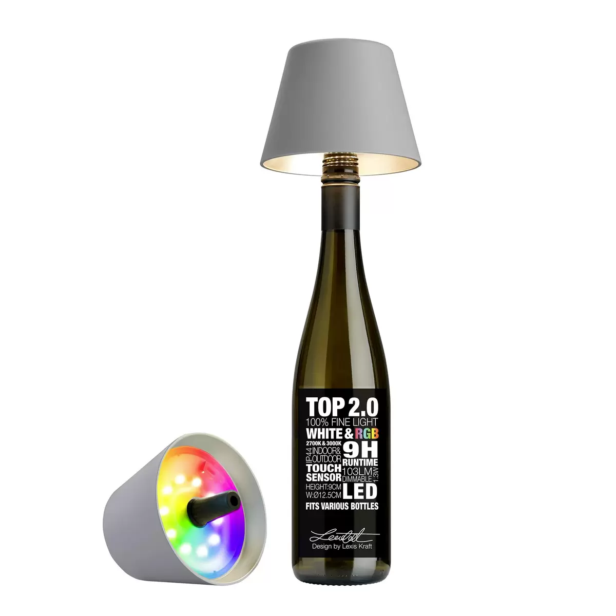 Tischleuchte Sompex Top Lampe 2.0 grau grau,grün