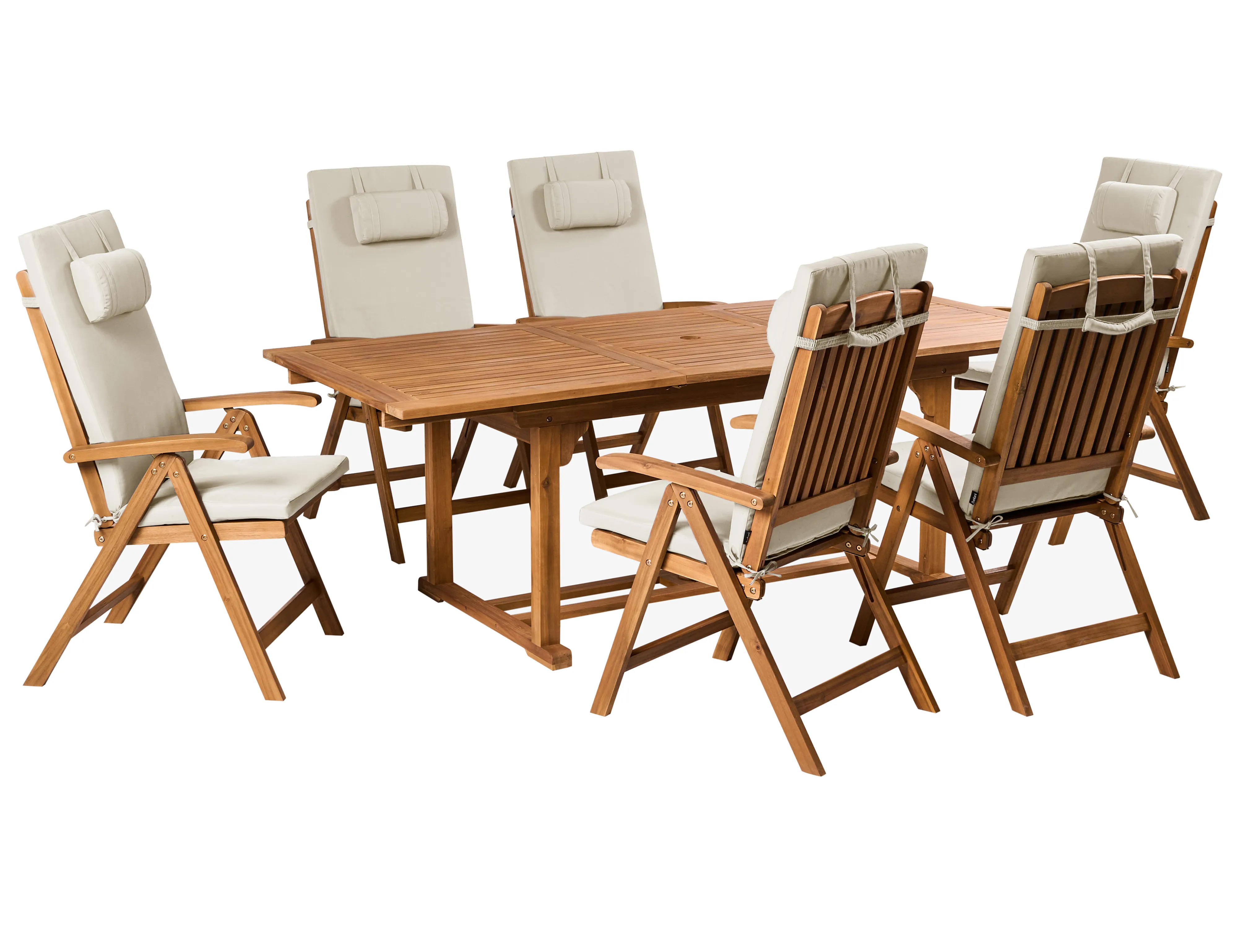Tuinset 6-zits JAVA PREMIUM Acaciahout Taupe