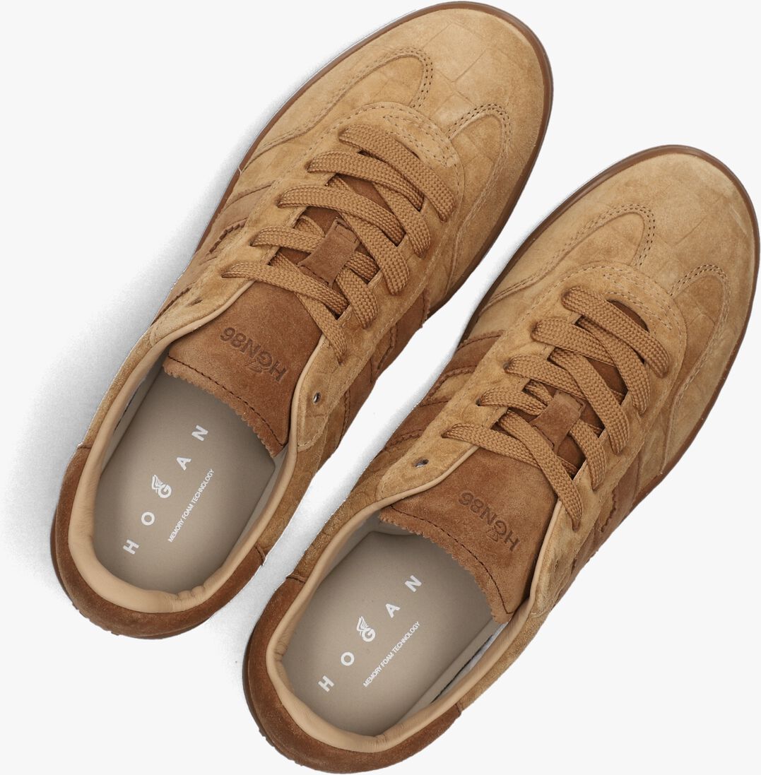 cognac hogan lage sneakers hogan cool allacciato h