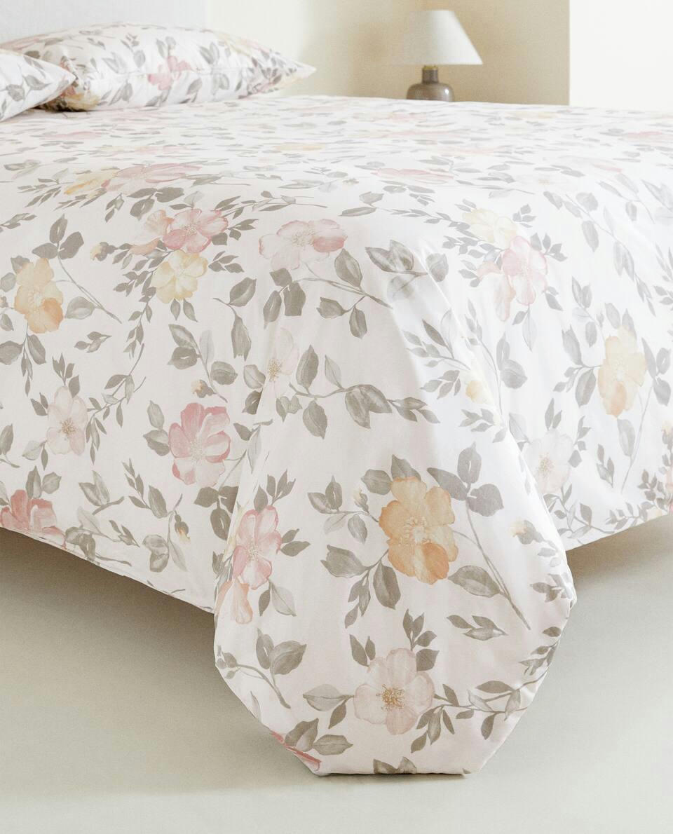 CAPA DE EDREDOM COM ESTAMPA FLORAL