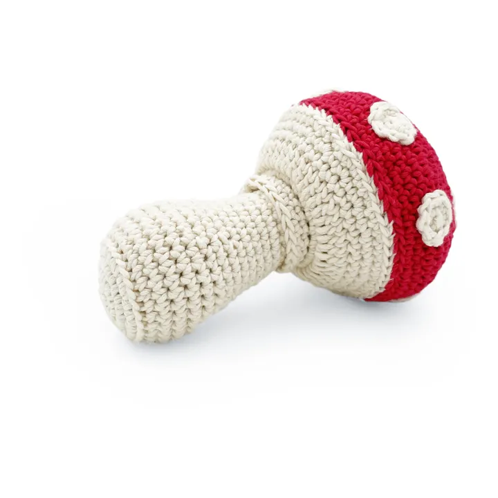 MyuM Hochet Champignon en crochet | Rouge
