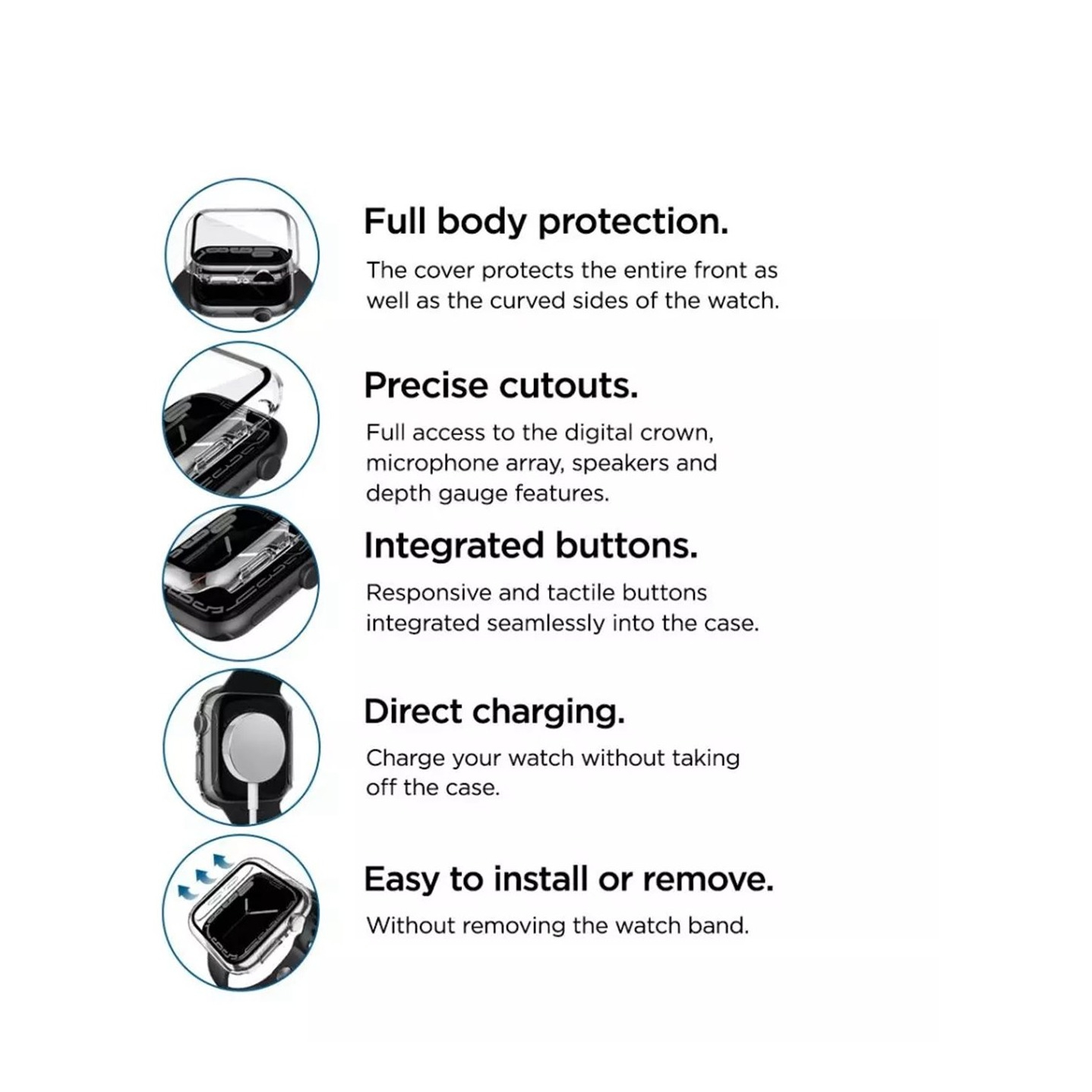 Apple Watch Ultra 3 / Ultra 2 / Ultra (49mm) Mountain Glass Full Case Screen Protector (EGSP00898) - Transparent