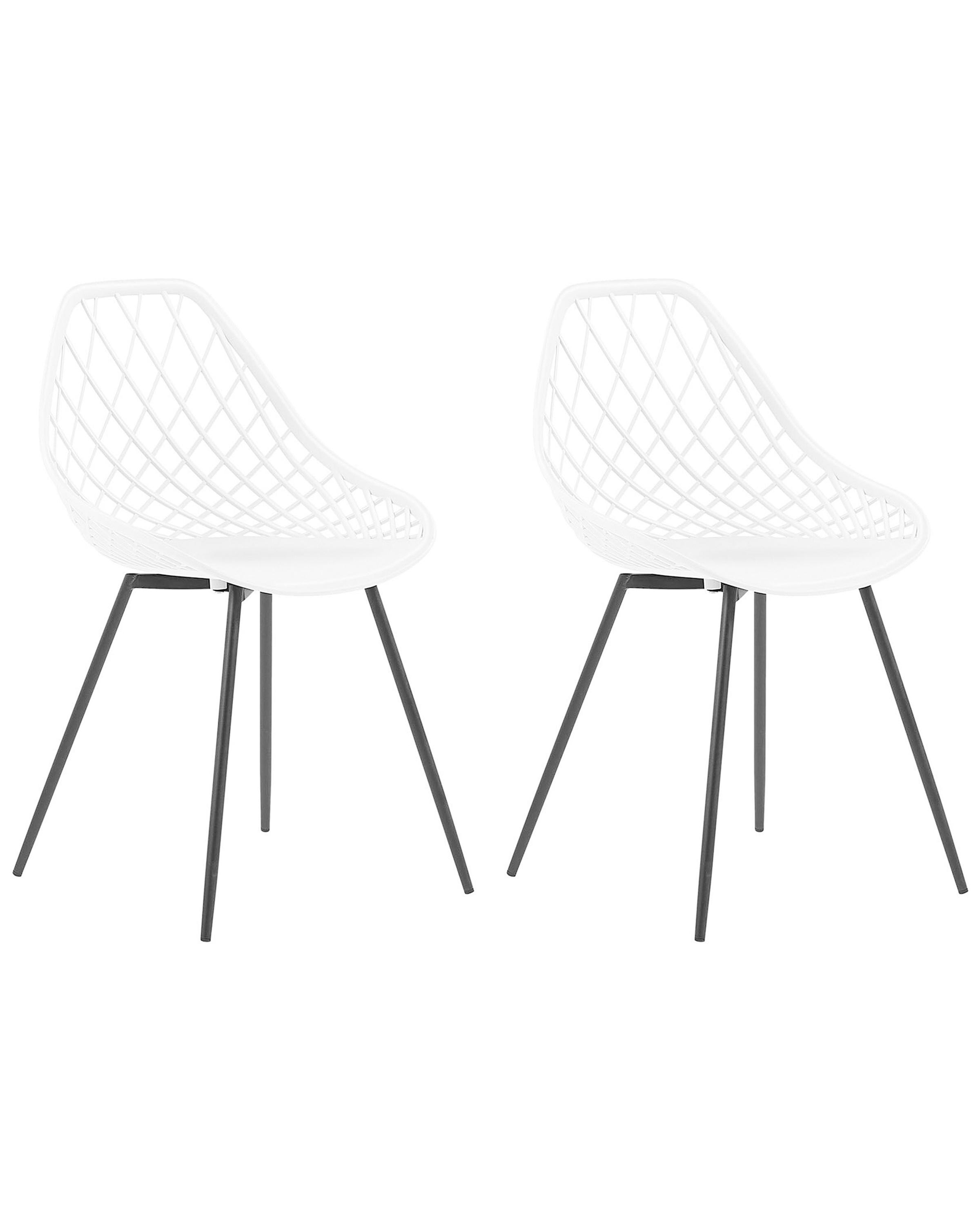 Set van 2 eetkamerstoelen CANTON Wit