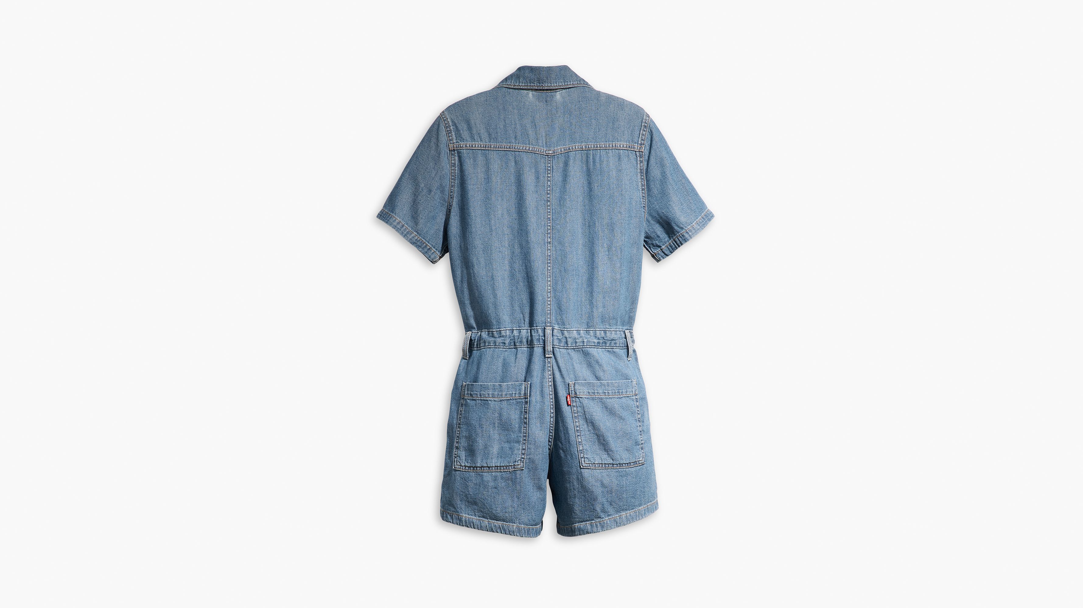 Combishort manches courtes Heritage - Playday Jumpsuit - Bleu