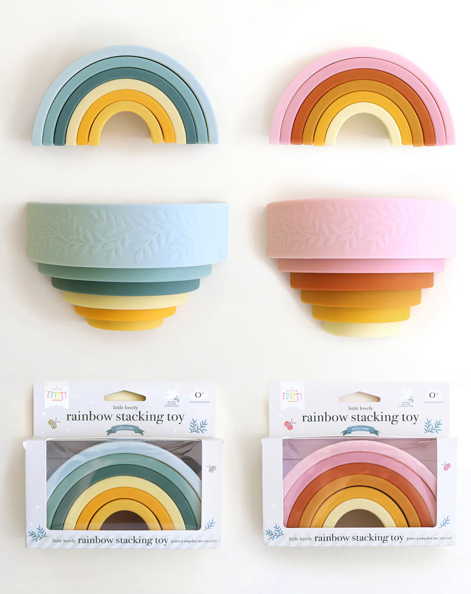 Stapelspielzeug RAINBOW in sage