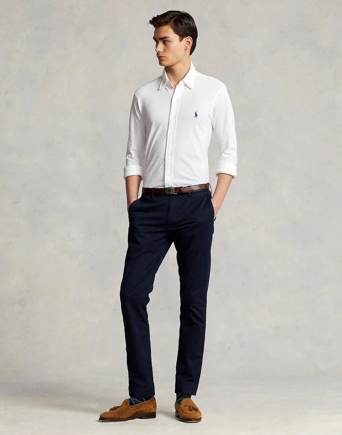 Polo Ralph Lauren Featherweight Mesh Shirt Hvid