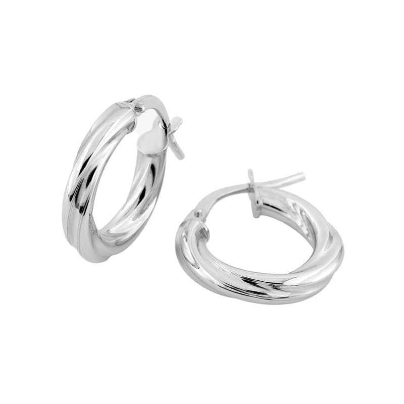 Créoles torsadées Femme - Or 18 Carats - Diamètre 10mm