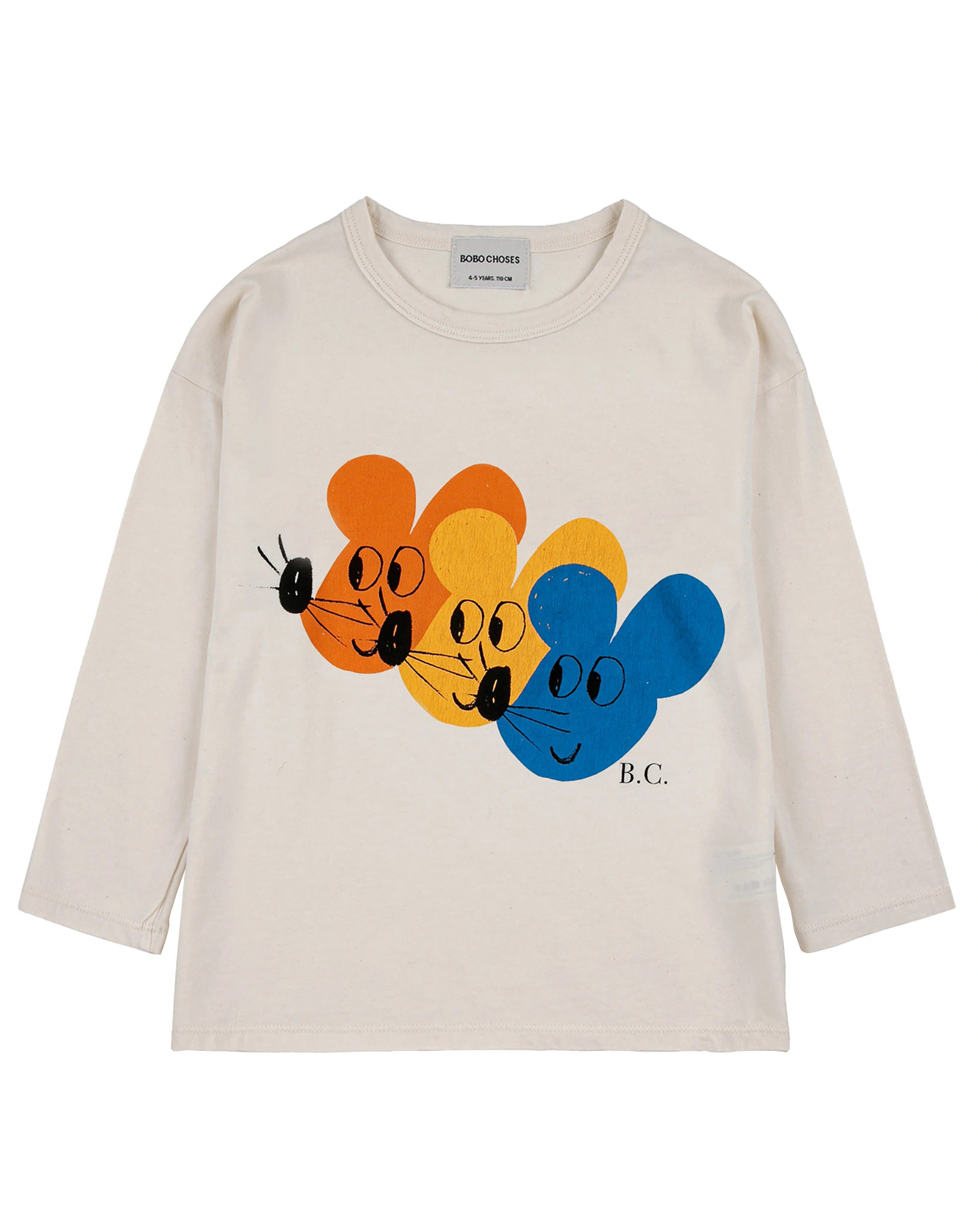 Langarmshirt MULTICOLOR MOUSE in weiß