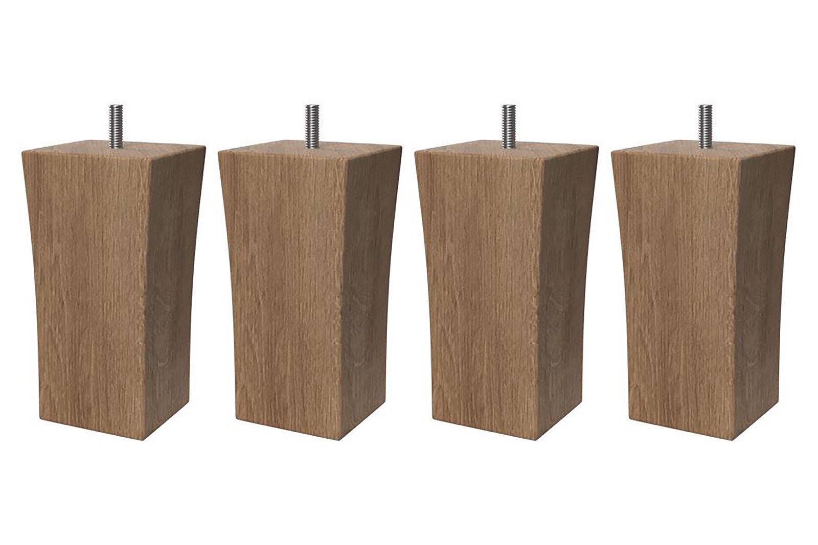 Square ben 4 pk 4 pk ben i eik, 13 cm høyde