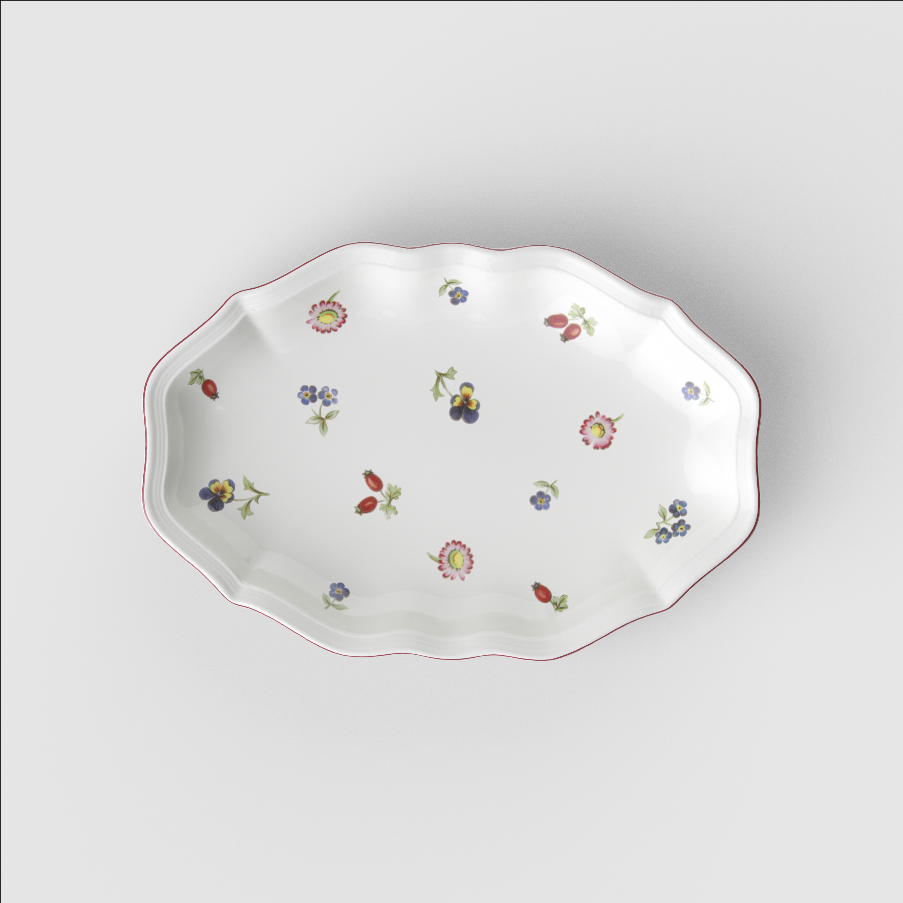 Petite Fleur Centerpiece bowl White, Premium Porcelain