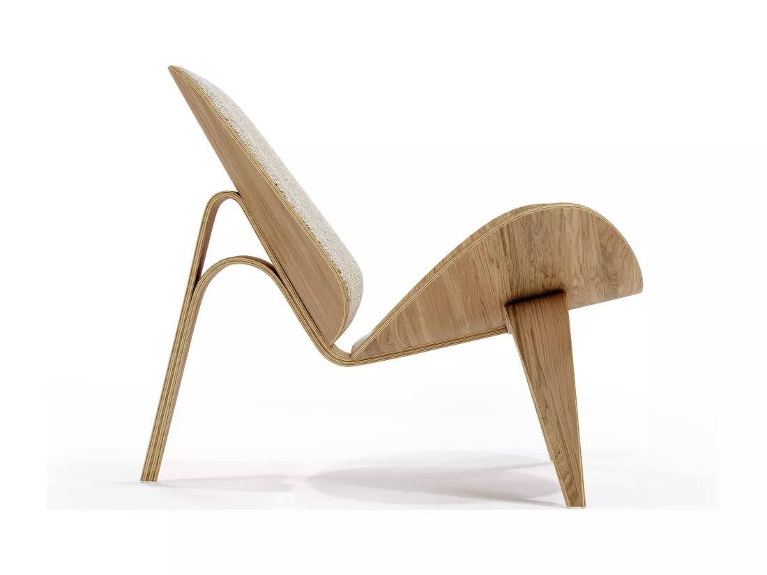 Fauteuil design - Fauteuil scandinave - Revêtement en Boucle - Lucy Blanc