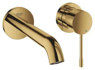 Grohe Essence 2-huls håndvaskbatteri M-Size - Poleret Messing