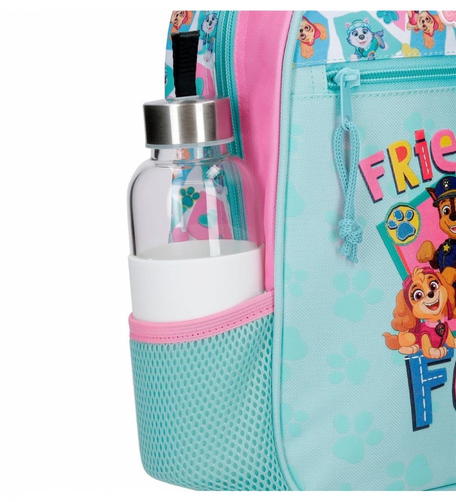 Mochila infantil Joumma Bags Paw Patrol Friendship Fun com rodinhas, cor turquesa.